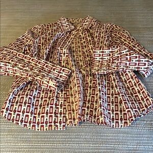 Red and White Patterned Shirt